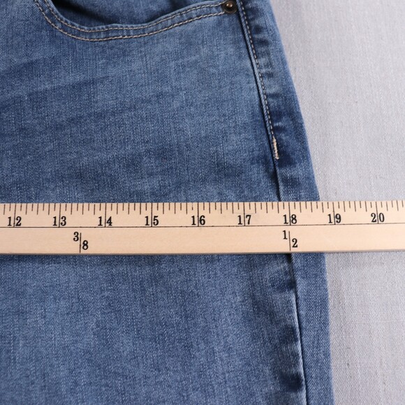 Y2K Ed Hardy Spell Out Bootcut Jeans Womens 32 Skull Snake Embroidered Denim - Picture 15 of 16